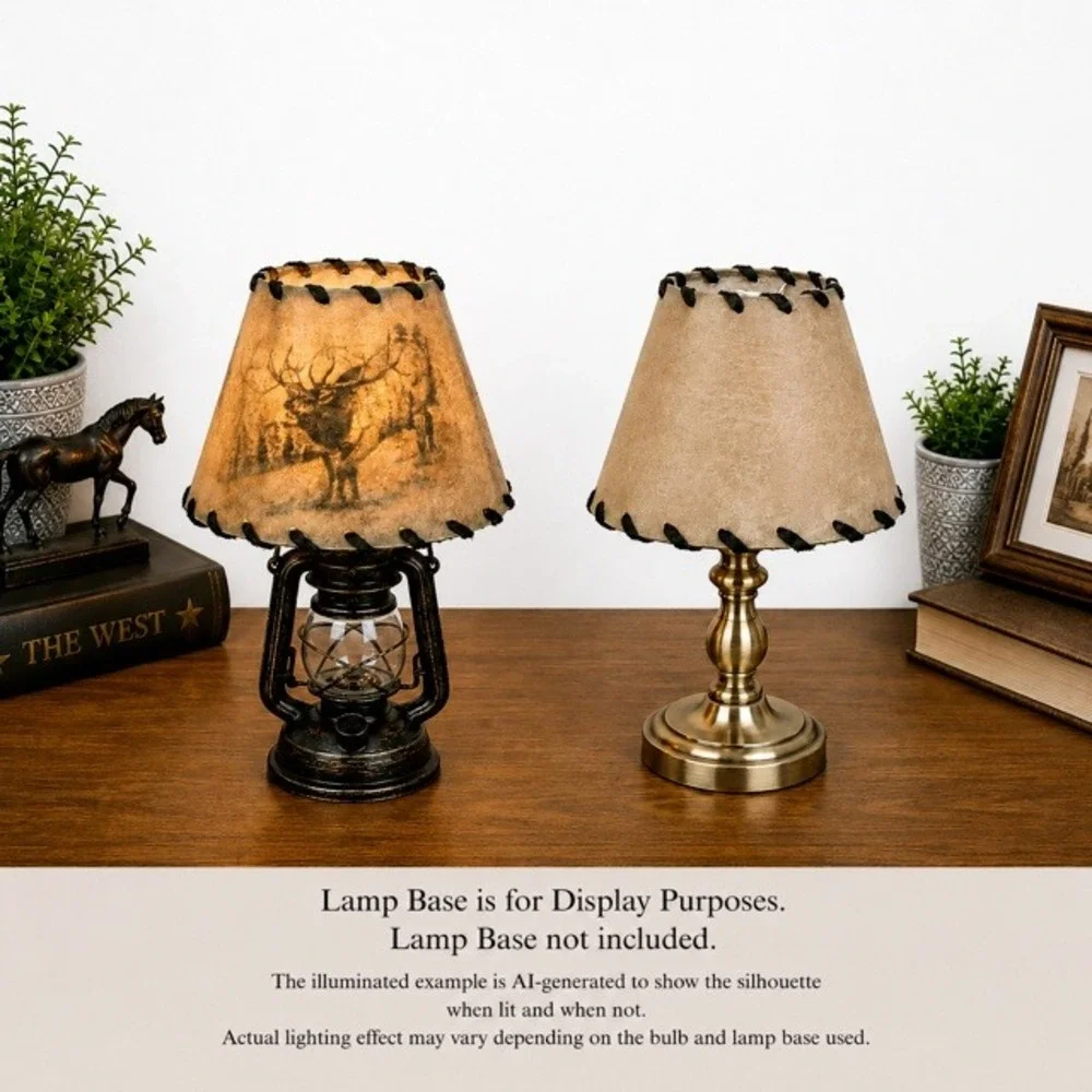 Vintage‎ Elk Silhouette Clip-On Lampshade 4.5